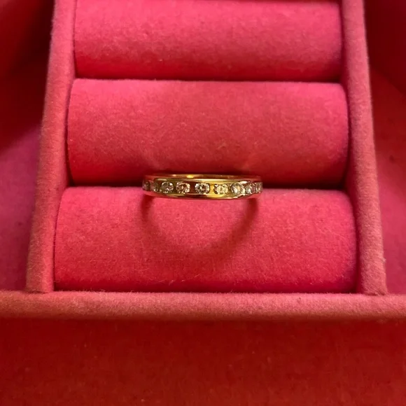 Appraised Size 5 Diamond Eternity Band - Picture 3 of 9